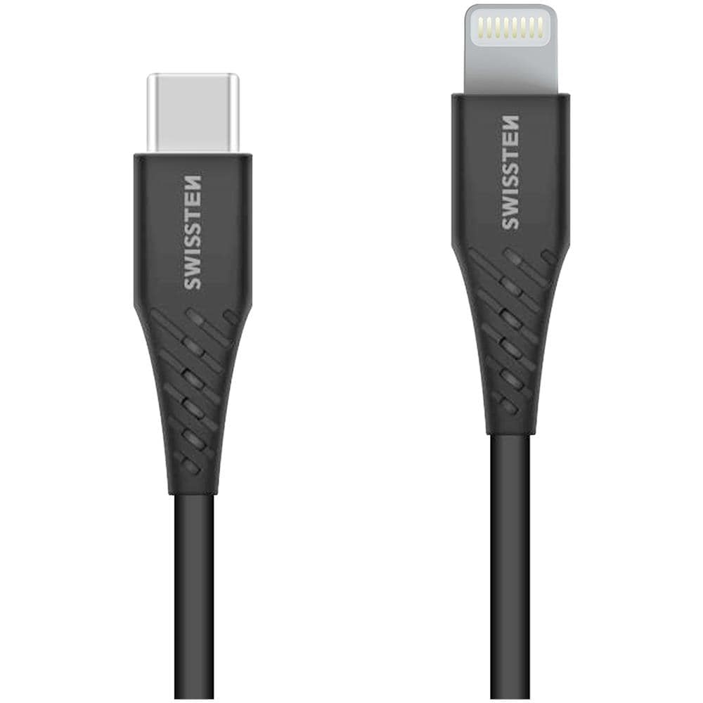 Cavo Lightning Silicone 1 Metro E 50 Carica Rapida 60w Spina Usb-c Swissten Nero - Foto 1