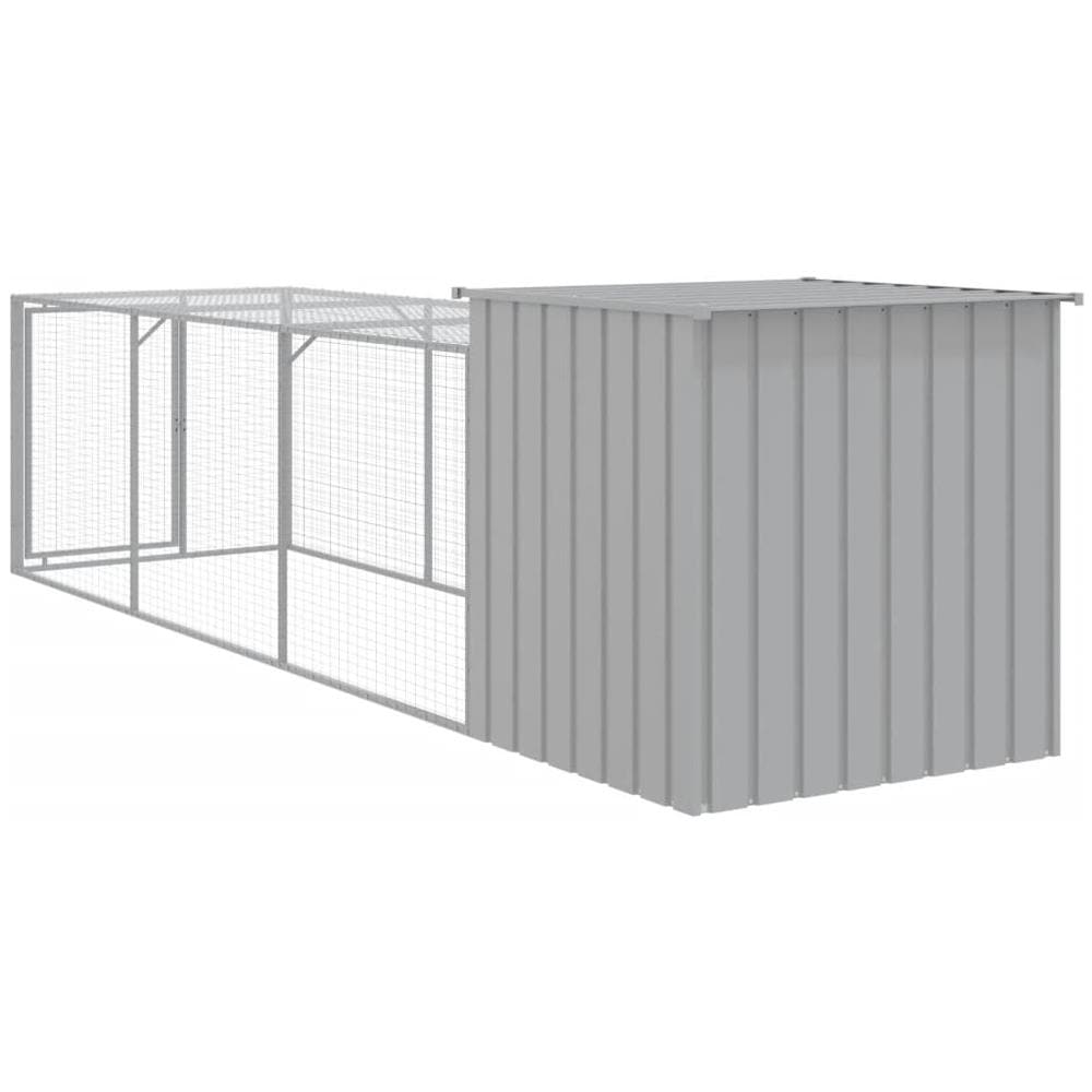 Pollaio Area Corsa Grigio Chiaro 110x405x110 cm Acciaio Zincato - Foto 2