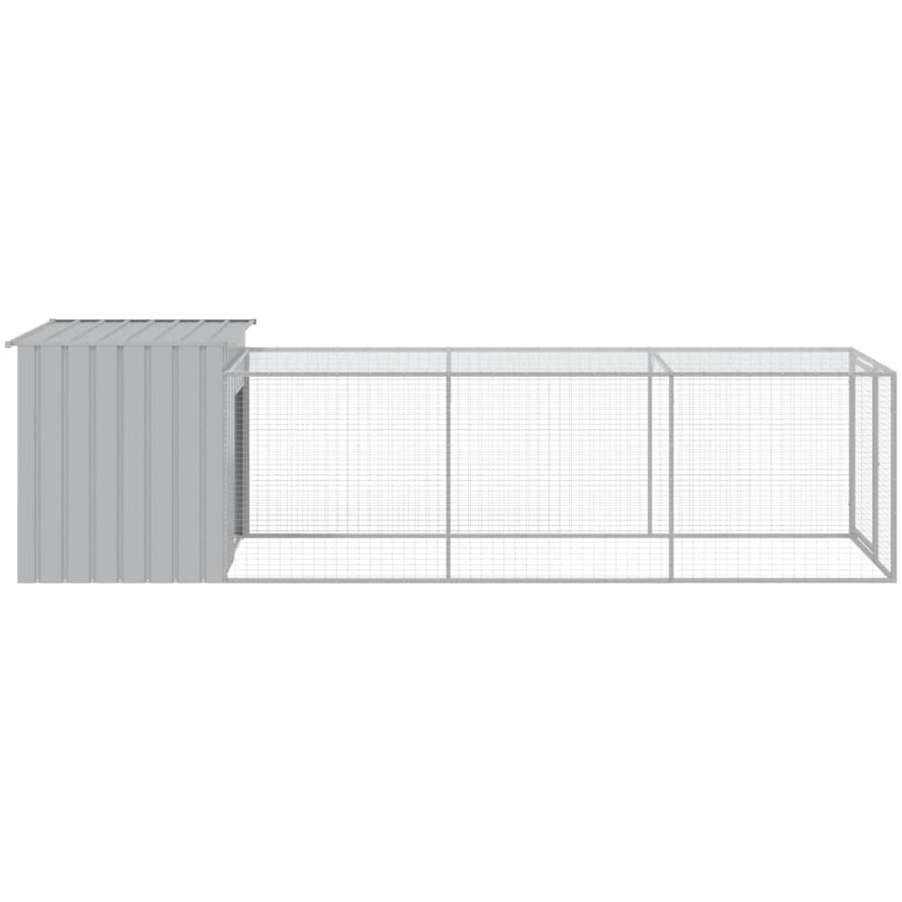 Pollaio Area Corsa Grigio Chiaro 110x405x110 cm Acciaio Zincato - Foto 7
