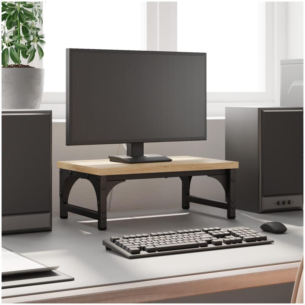 Supporto Per Monitor Rovere Sonoma 37x23x14cm Legno Multistrato - Foto 1