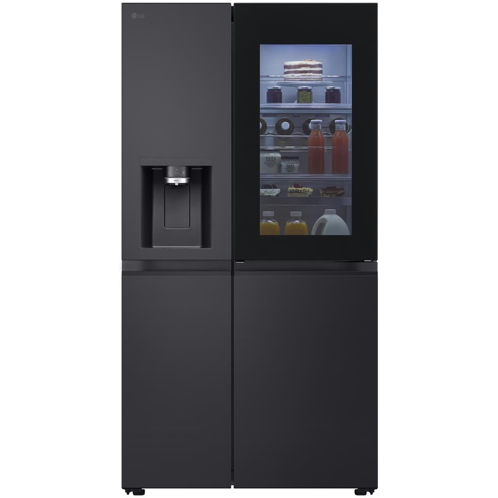 InstaView GSXE91EVAD Frigorifero Side-by-Side Door-in-Door, Classe D, 628L, Wi-Fi, Senza allaccio, UVnano, Black Steel - Foto 1