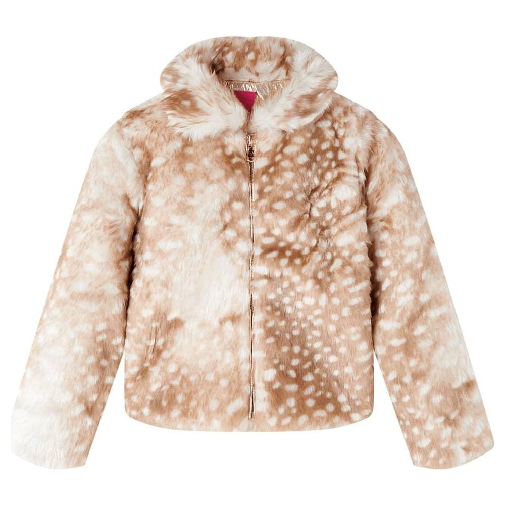 Cappotto da Bambina in Pelliccia Sintetica Cognac 116 - Foto 1