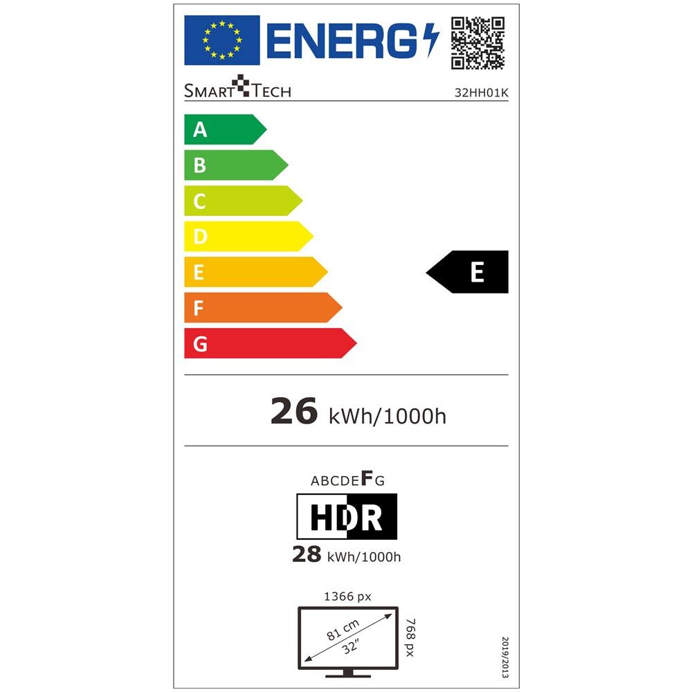 32HH01K TV 32" HD Smart TV Wi-Fi Nero 180 cd /m² - Foto 2