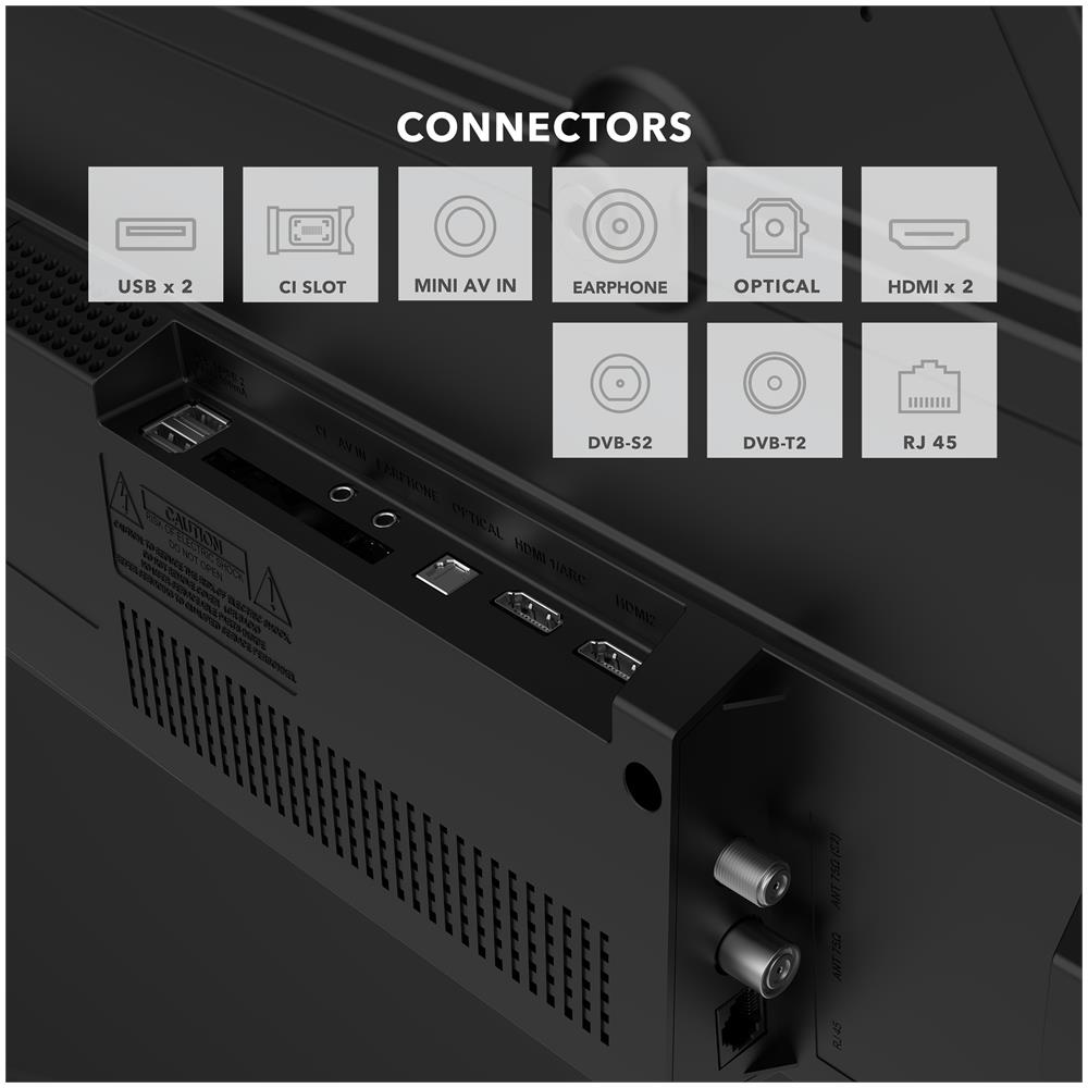 32HH01K TV 32" HD Smart TV Wi-Fi Nero 180 cd /m² - Foto 10