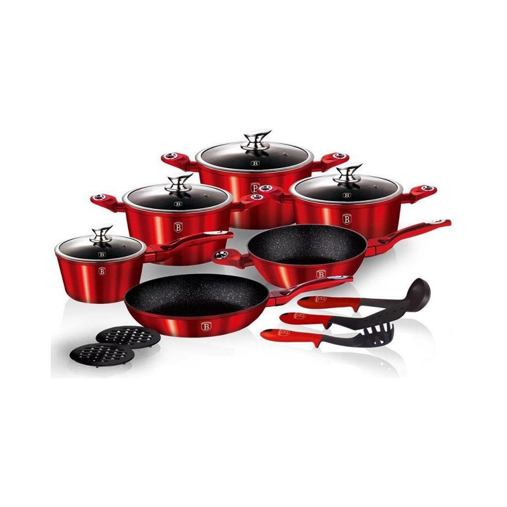 BH-1226 Set di pentole in granito Red Metallic Line - Foto 1
