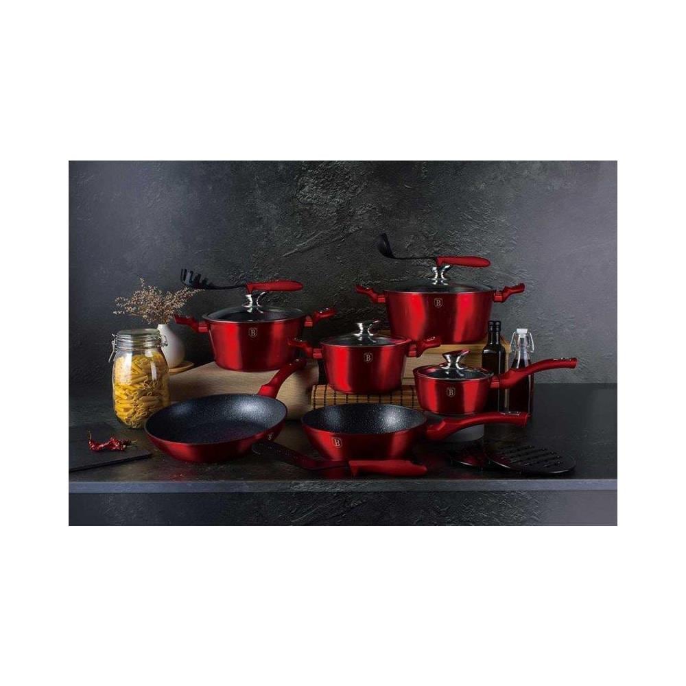BH-1226 Set di pentole in granito Red Metallic Line - Foto 2