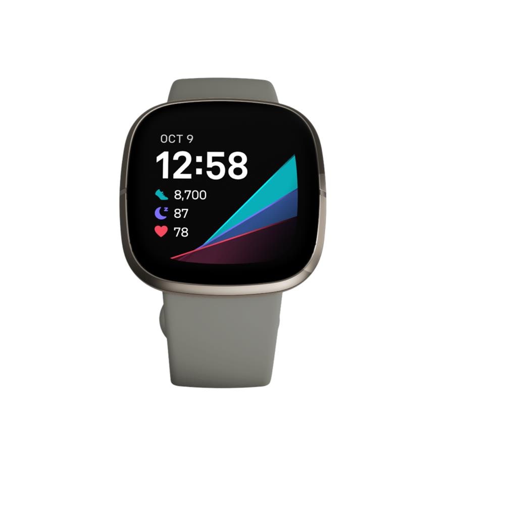 Versa Sense Sage Grey Silver AMOLED Digitale Touch screen Grigio Wi-Fi GPS (satellitare) - Foto 1
