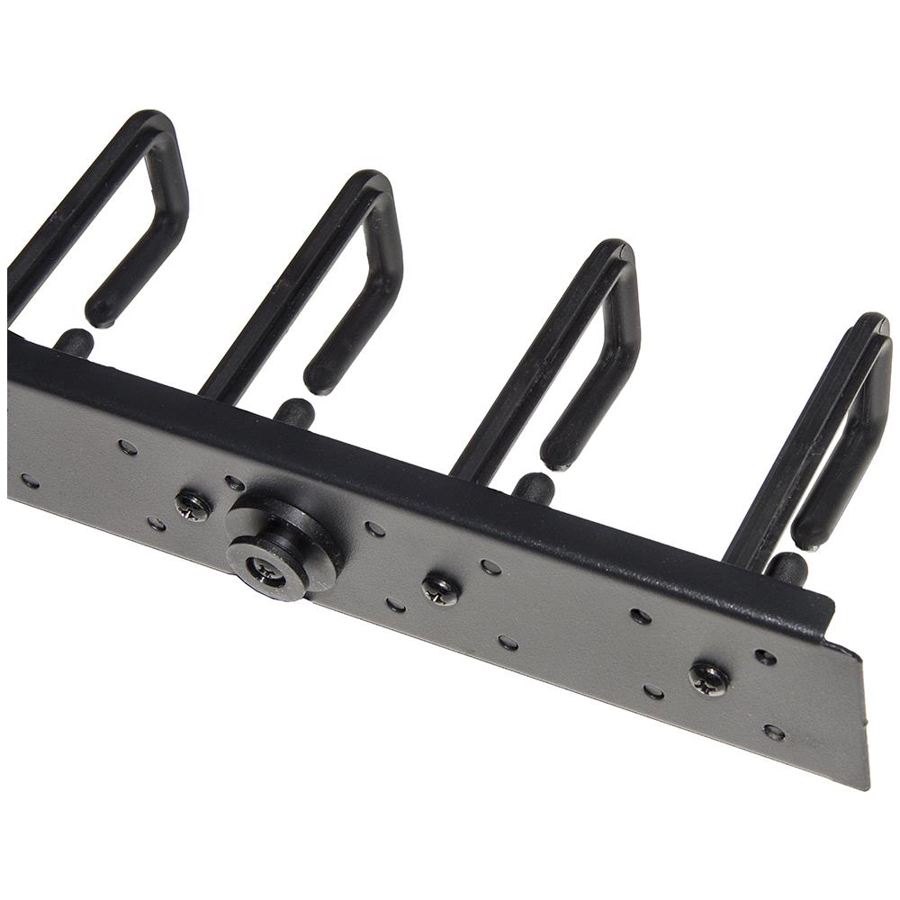 COPPIA PASSACAVI VERTICALI 1U CM ALTEZZA 86,5 NERO - Foto 4