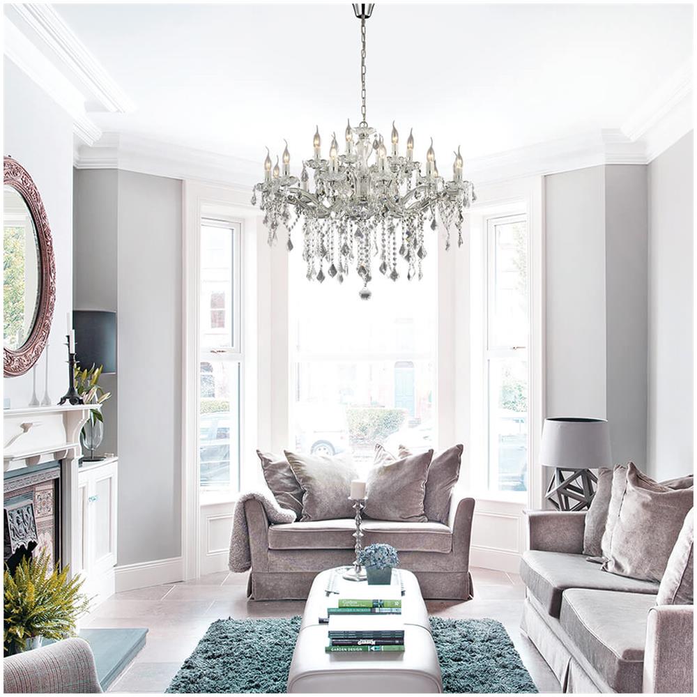 Lampada A Sospensione 18 X 40w E14 Ideal Lux Cromo - Foto 2