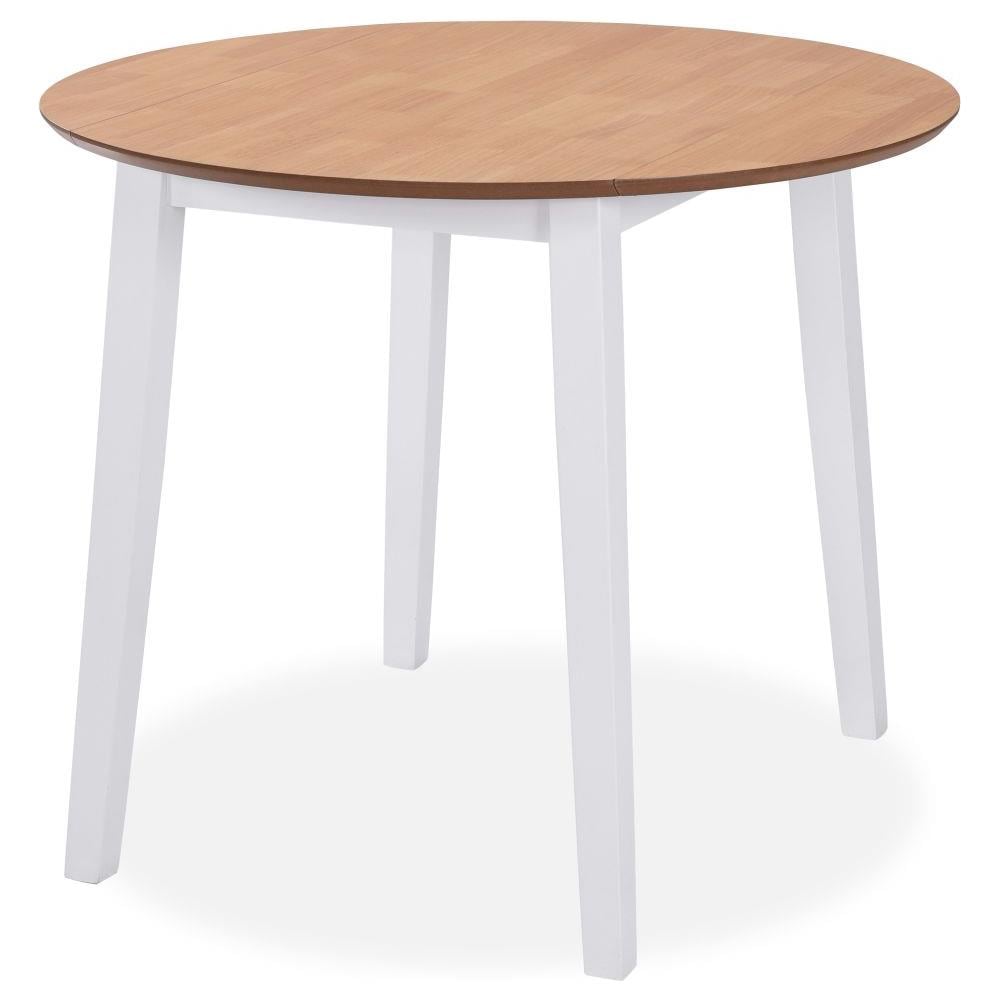 Set Da Pranzo 3 Pz In Mdf E Legno Di Hevea Bianco - Foto 2