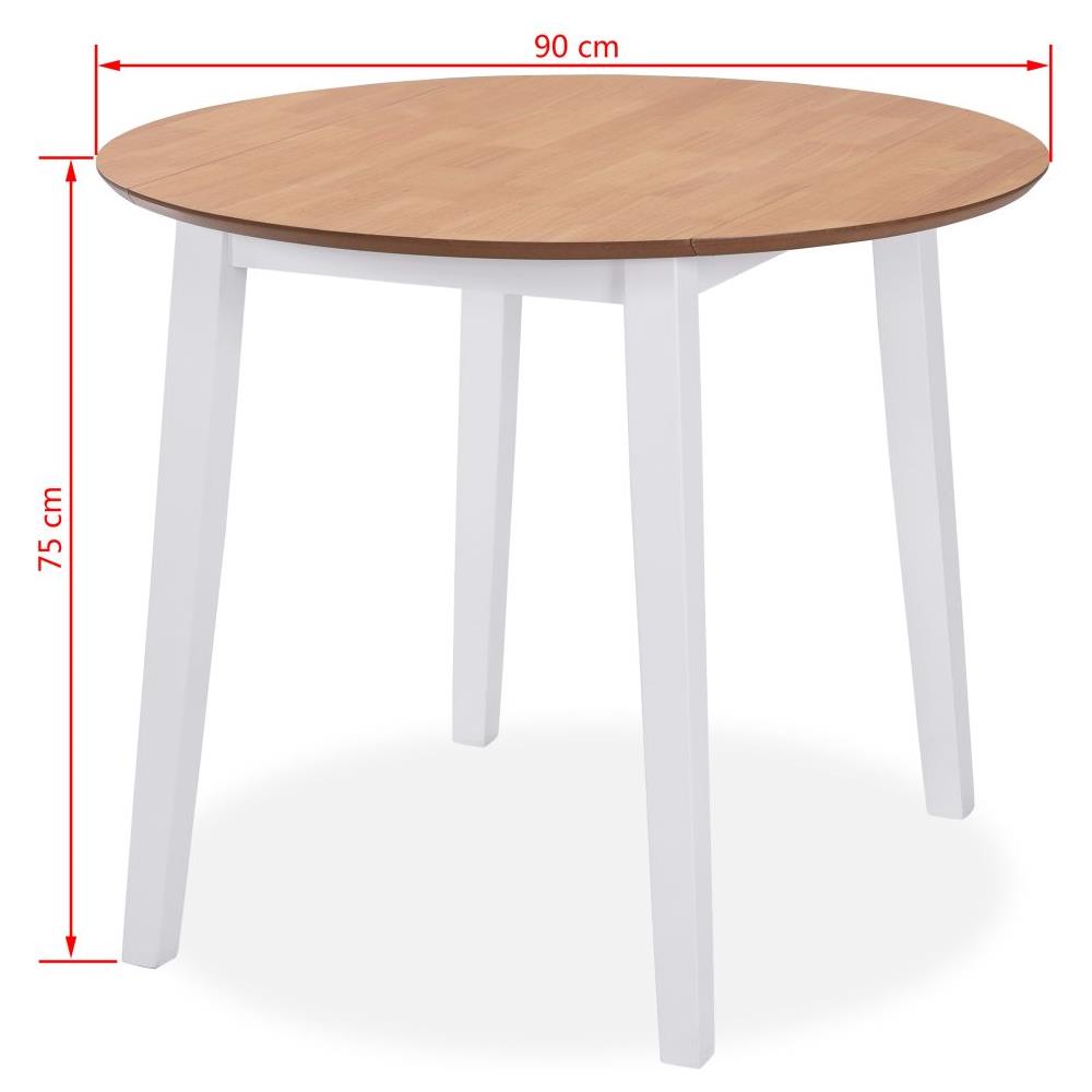 Set Da Pranzo 3 Pz In Mdf E Legno Di Hevea Bianco - Foto 7