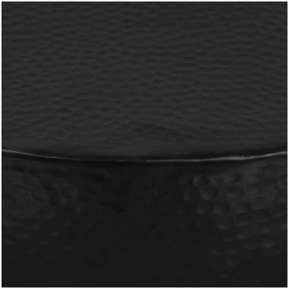 Tavolino Da Caffè In Alluminio Martellato 70x30 Cm Nero - Foto 2