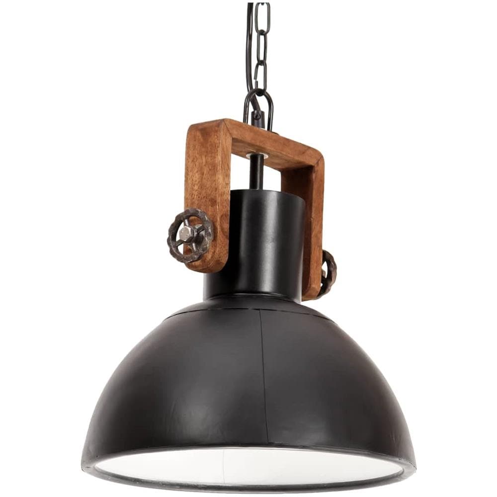 Lampada A Sospensione Industriale 25 W Nero Spento Rotonda 30cm - Foto 2