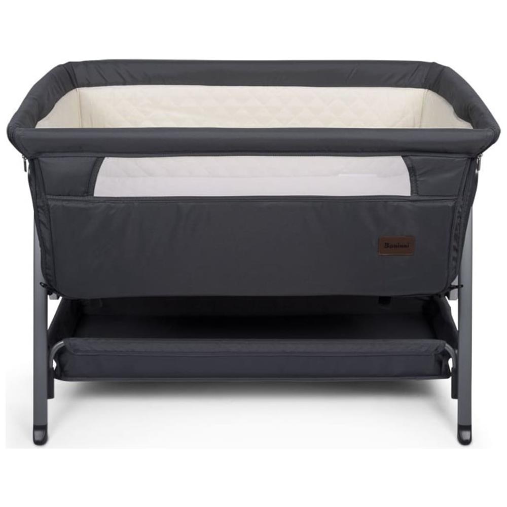 Culla da Letto per Neonati Elia 92x55x82 cm Grigio Scuro - Foto 3