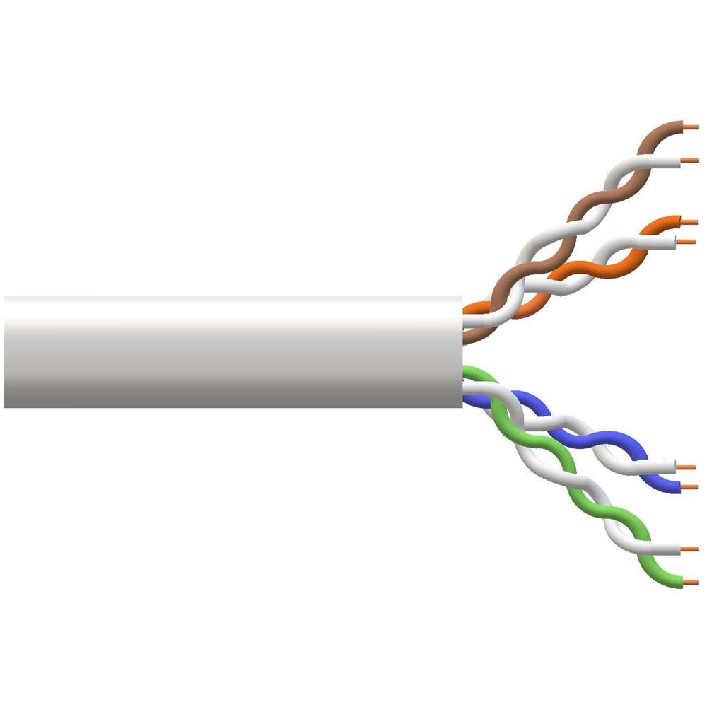Cavo Solido Utp Per Reti Categoria 5e Pvc Awg24 In Rame Matassa Mt 100 Classe Cpr Eca Guaina Bianca - Foto 1