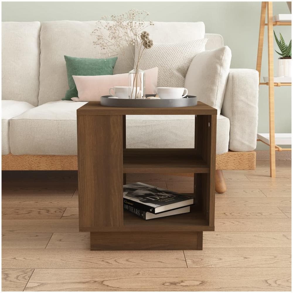 Tavolino Da Salotto Rovere Marrone 40x40x43cm Legno Multistrato - Foto 3