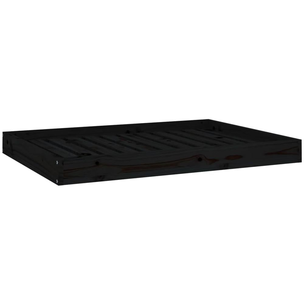 Cuccia Per Cani Nera 101,5x74x9 Cm In Legno Massello Di Pino - Foto 1