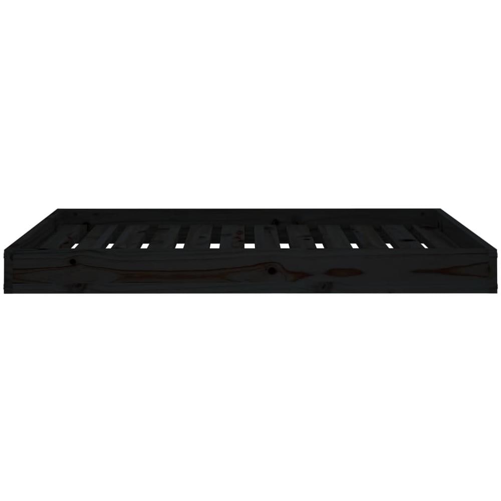 Cuccia Per Cani Nera 101,5x74x9 Cm In Legno Massello Di Pino - Foto 2