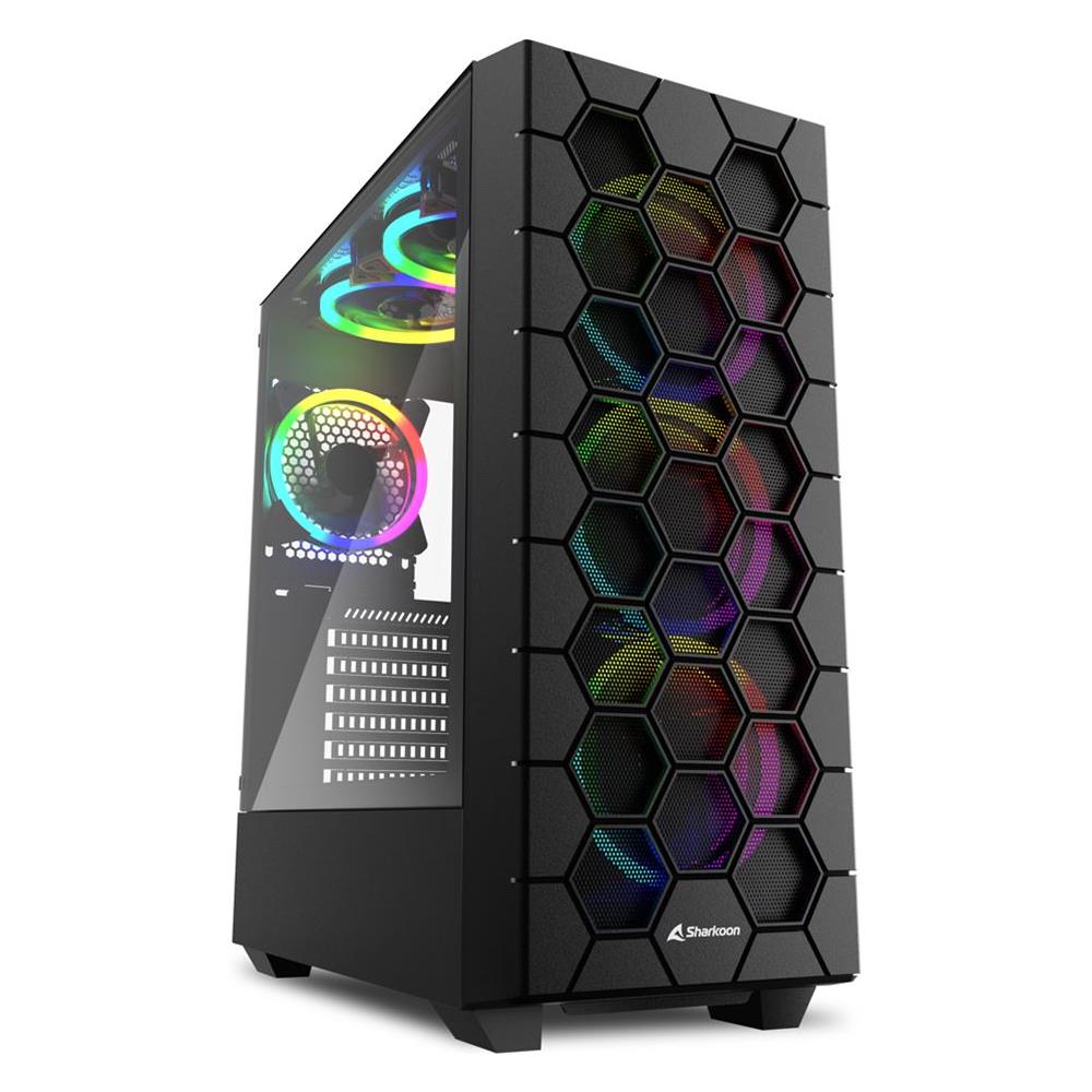 Case RGB HEX M. 2 ATX / Micro ATX /Mini-ITX 3 Porte USB 3.2 Colore Nero - Foto 1