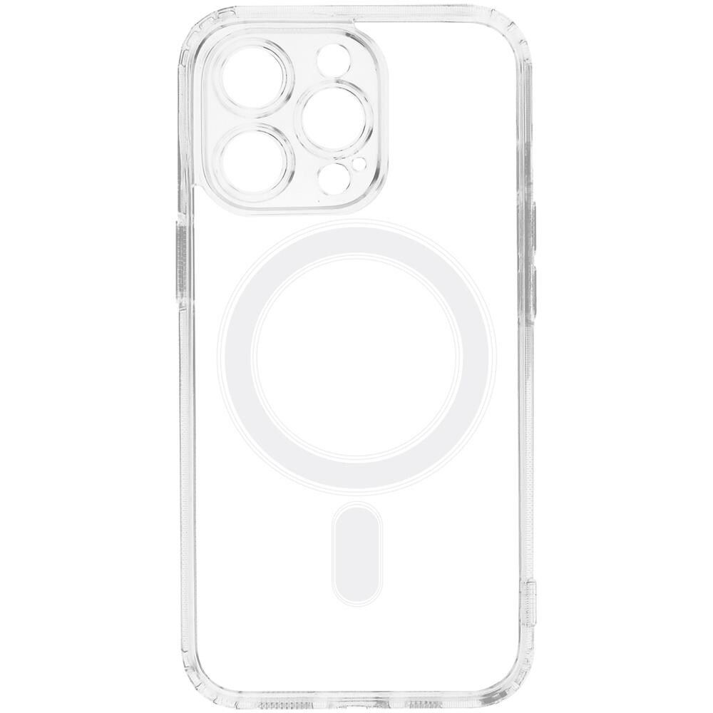 Cover Magsafe Per Iphone 14 Pro Retro Rigido Trasparente Bordo Morbido Antiurto - Foto 1