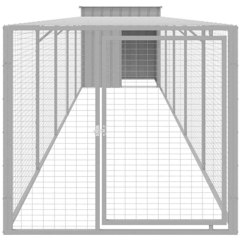 Pollaio Area Corsa Grigio Chiaro 110x609x110 Cm Acciaio Zincato - Foto 2