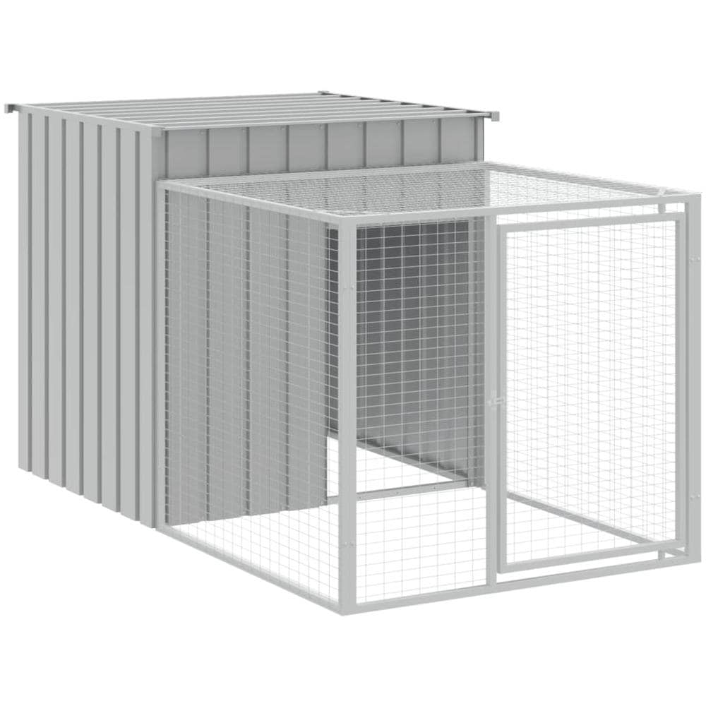 Pollaio Area Corsa Grigio Chiaro 110x609x110 Cm Acciaio Zincato - Foto 3