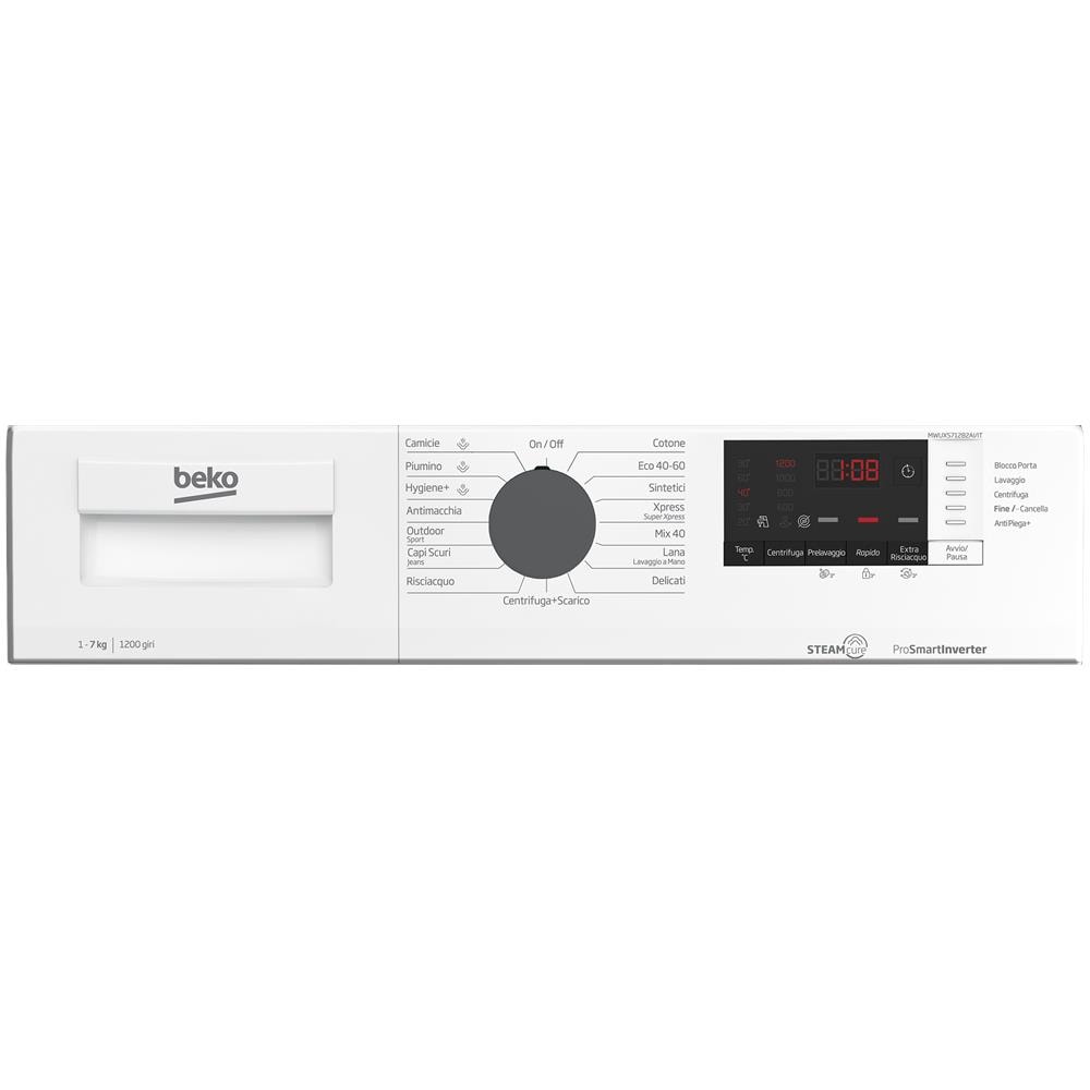 Lavatrice Slim MWUXS71282AI /IT Bianca 7 Kg Classe A Centrifuga 1200 giri - Foto 6