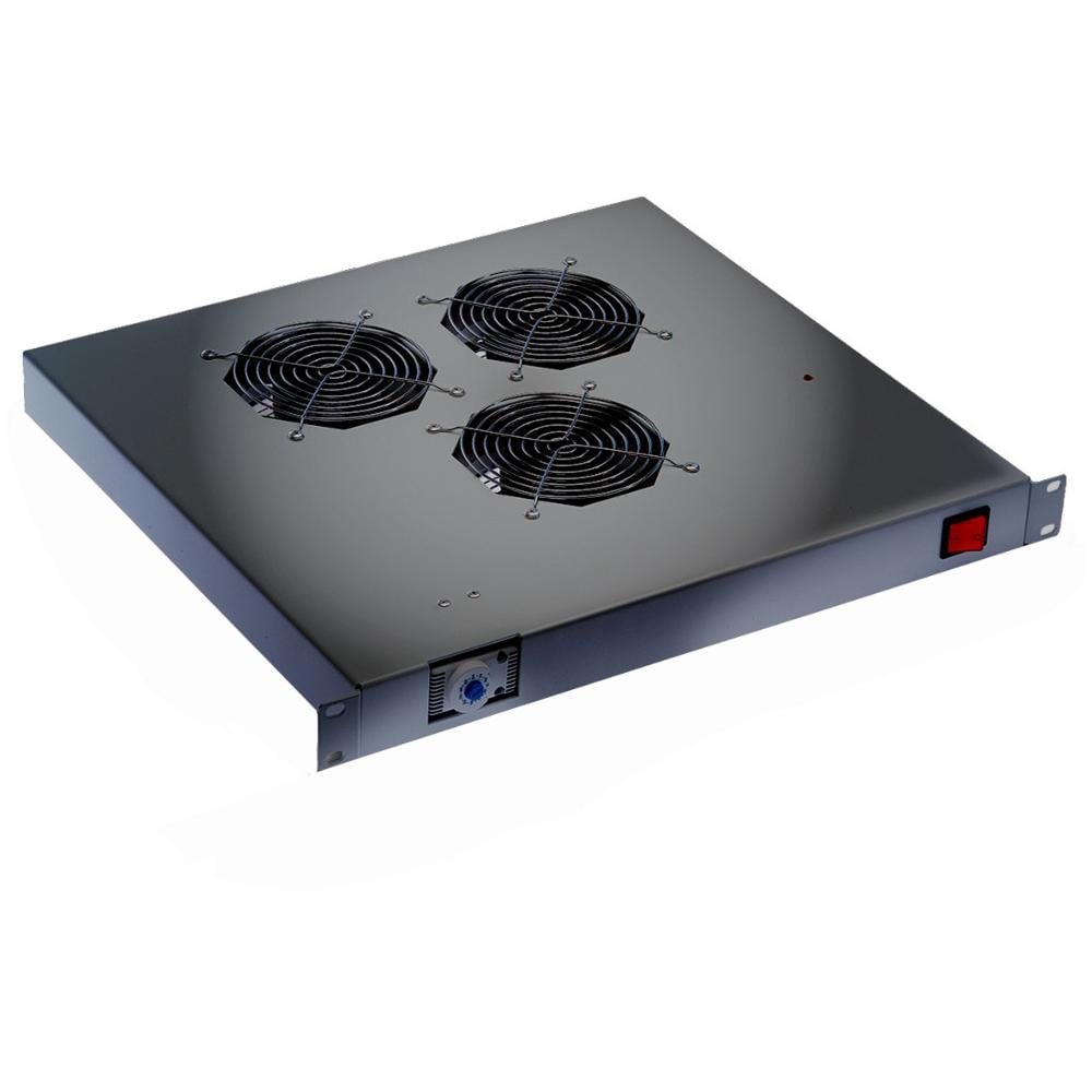 I-CASE 19-FANBK - Ventole per Rack 19'' 3 Ventole con Termostato Nero - Foto 1