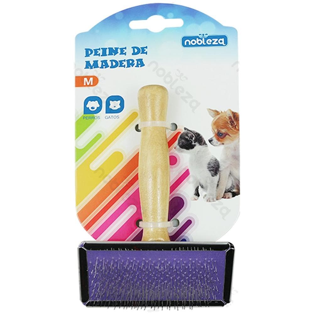 Pettine Per Cani E Gatti, Con Manico In Legno E Denti Piccoli, Larghezza 9 Cm, Lunghezza 12,5 Cm - Foto 1