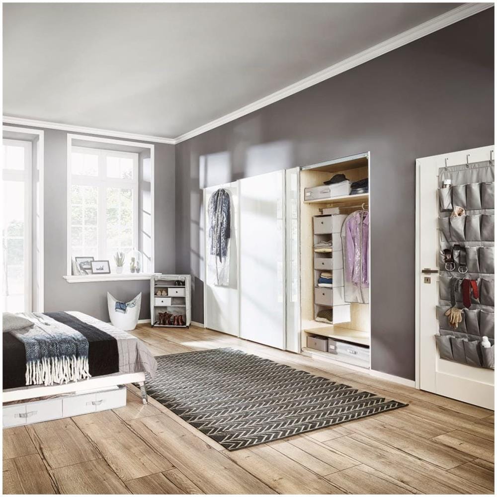 Scaffale Da Armadio Appendere Grigio 30x30x125 Cm 80004 - Foto 8