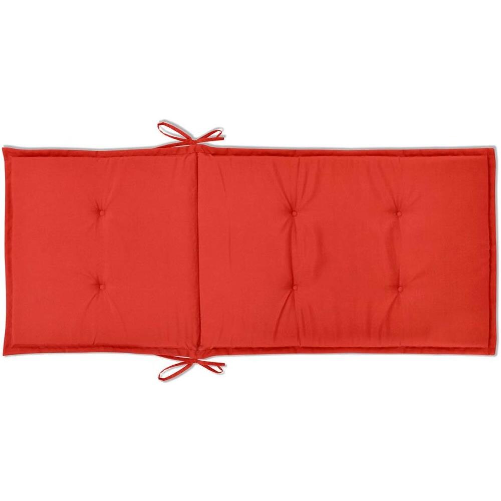 Cuscini per Sedie da Giardino 2 pz Rossi 120x50x4 cm - Foto 7