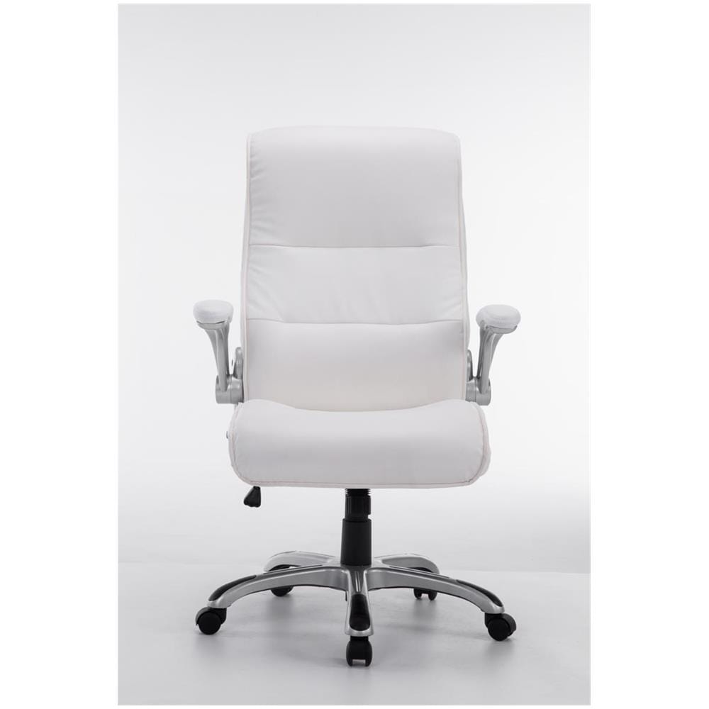 Sedia Ufficio XXL Villach in Similpelle I Poltrona Studio con Braccioli Reclinabili I Poltrona Ergonomica Regolabile con Portata 150 kg Bianco - Foto 2