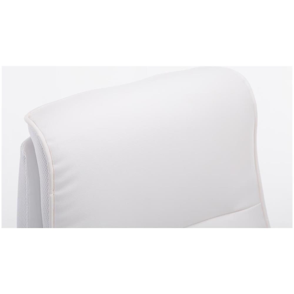 Sedia Ufficio XXL Villach in Similpelle I Poltrona Studio con Braccioli Reclinabili I Poltrona Ergonomica Regolabile con Portata 150 kg Bianco - Foto 5