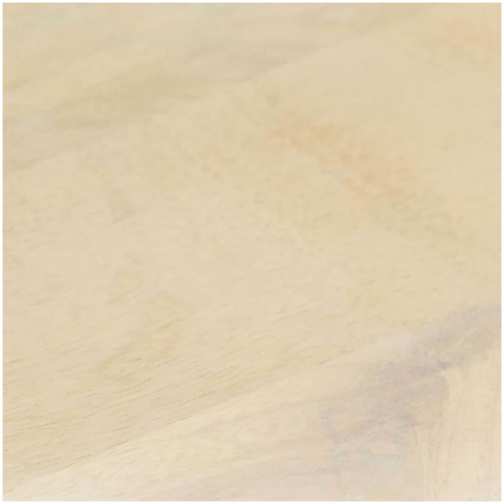 Tavolino Da Caff Bianco 68x68x30 Cm In Legno Massello Di Mango - Foto 2