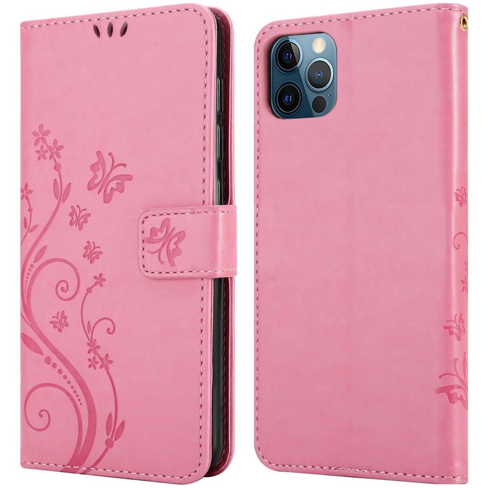 Custodia Compatibile Con Apple Iphone 13 In Rosa Fiore - Coperchio Protettivo In Design Floreale Con Chiusura Magnetica, Funzione Stand E Slot Per Carte - Foto 8
