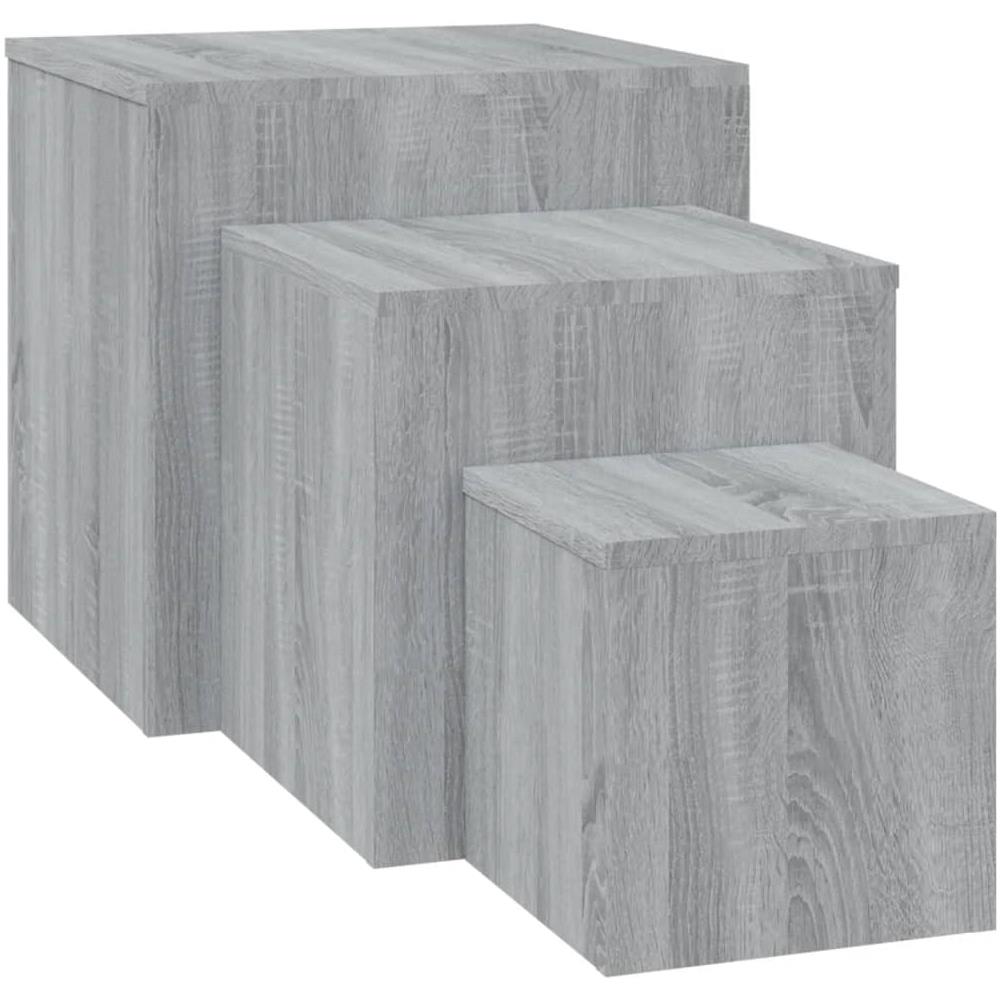 Credenze 3 Pz Grigio Sonoma In Legno Multistrato - Foto 2