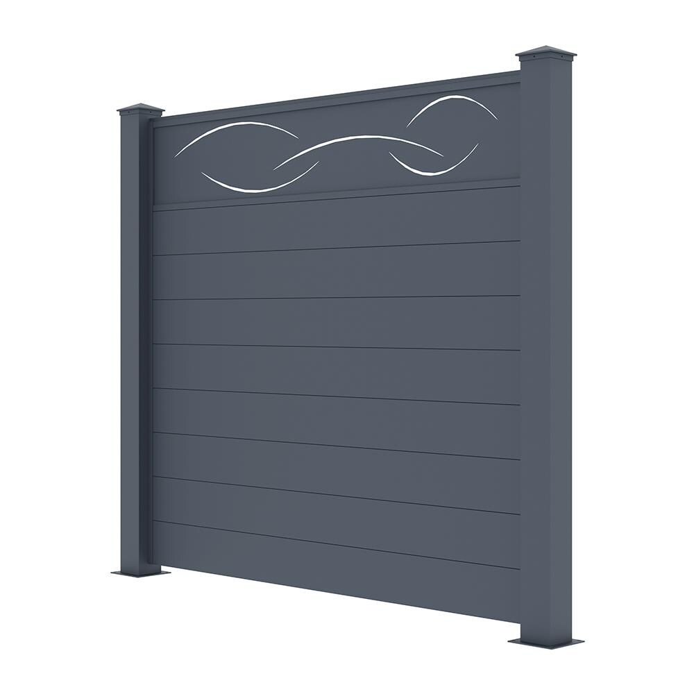 Life 190h170 Recinzione In Alluminio Semiforato Grigio - Foto 2