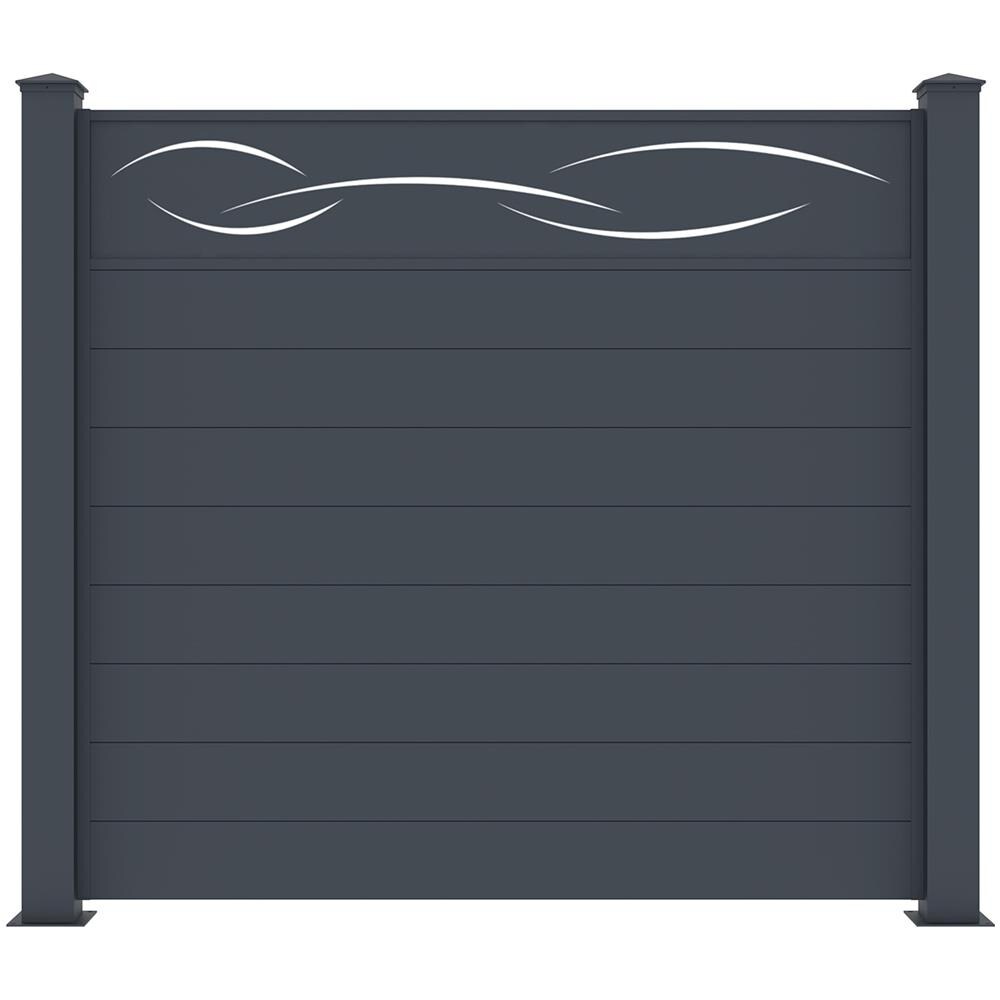 Life 190h170 Recinzione In Alluminio Semiforato Grigio - Foto 1