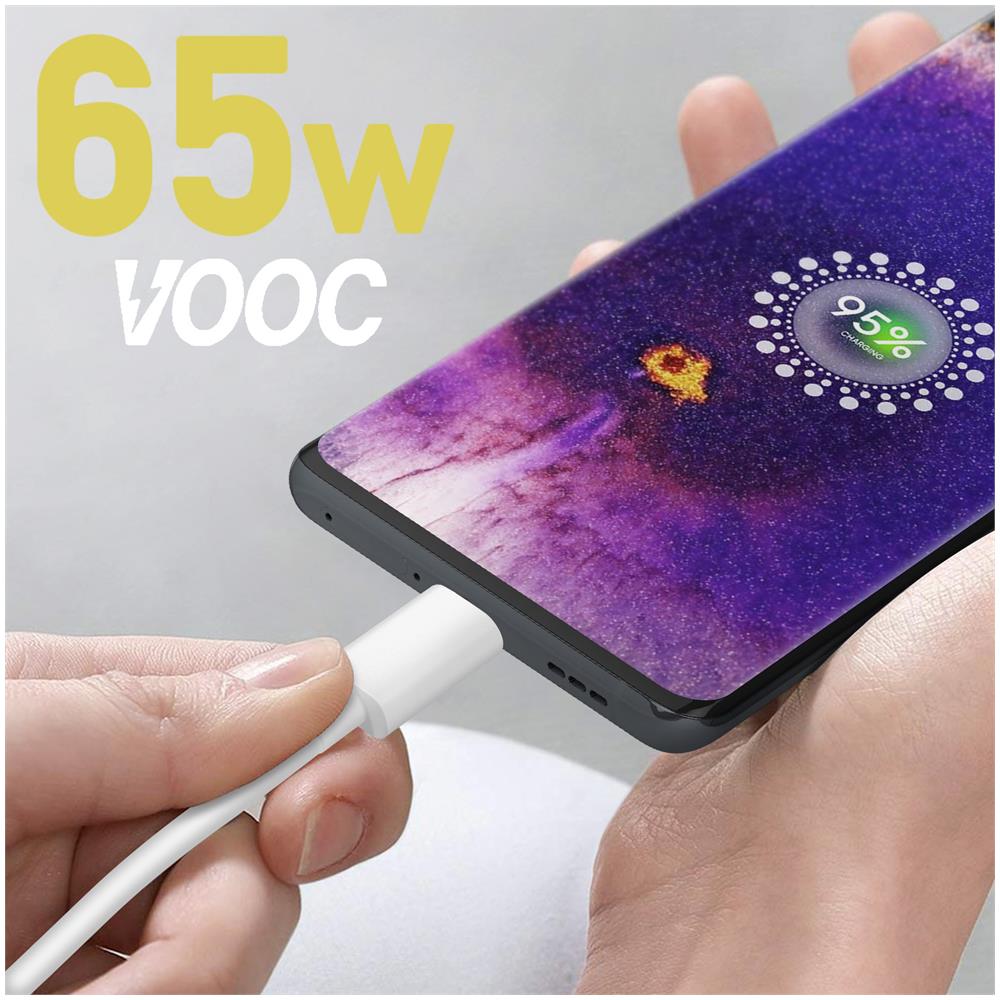 Cavo Da Usb A Usb-c Originale Oppo Dl129 Supervooc 65w Bianco 1 Metro - Foto 6