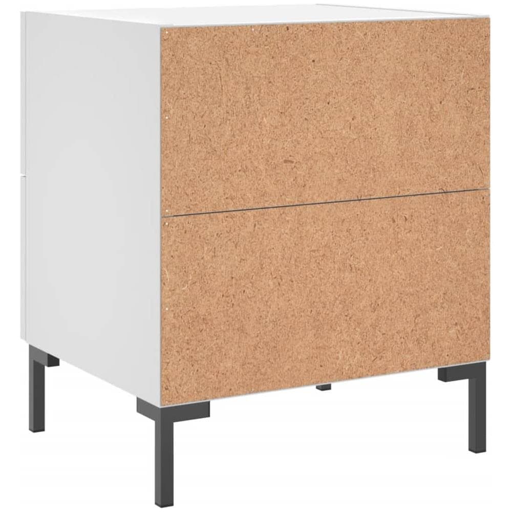 Comodino Bianco 40x35x47,5 Cm In Legno Multistrato - Foto 7