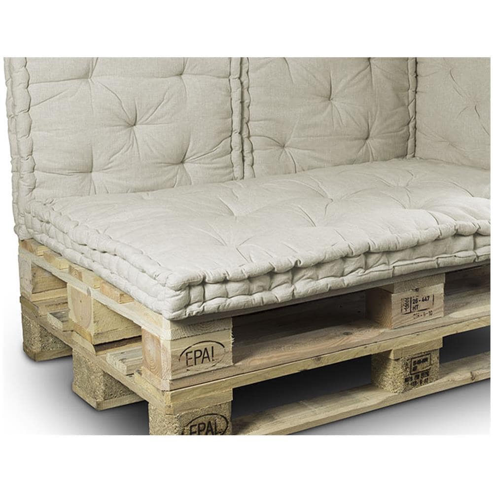 Cuscino Mattonella Per Seduta-schienale Divani Pallet Cuscino Per Bancale 80x120 80x120 Beige - Foto 2