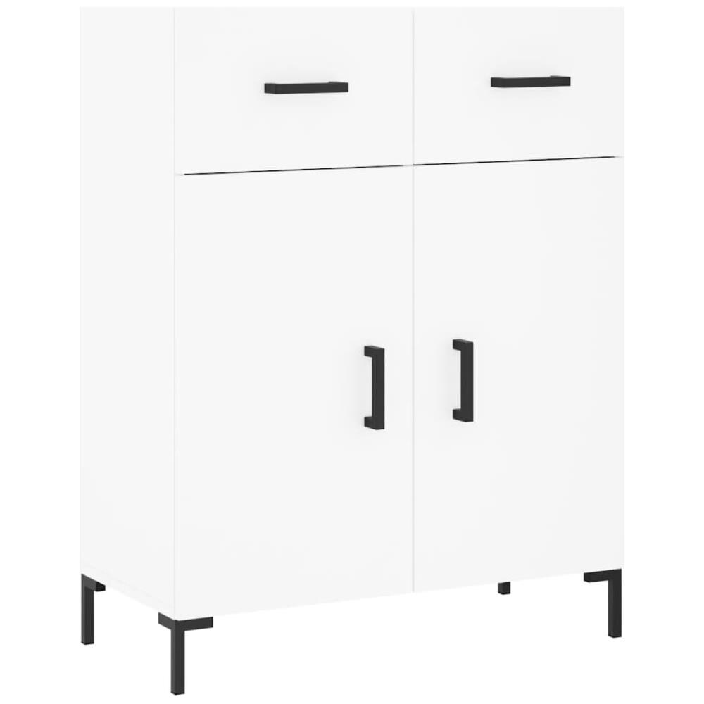 Credenza Bianca 69,5x34x90 Cm In Legno Multistrato - Foto 2