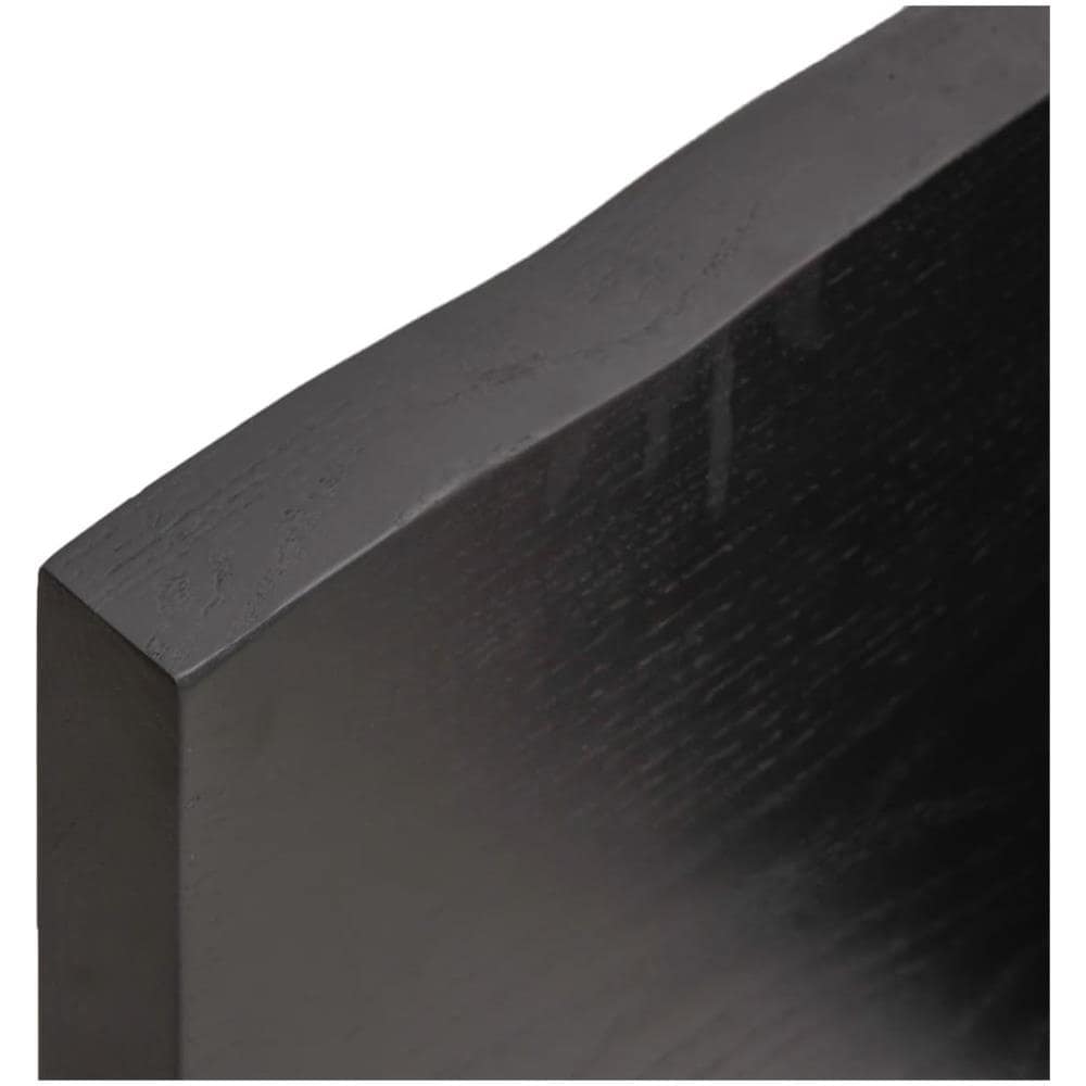 Ripiano Marrone Scuro 80x60x (2-4) cm Massello Rovere Trattato - Foto 6