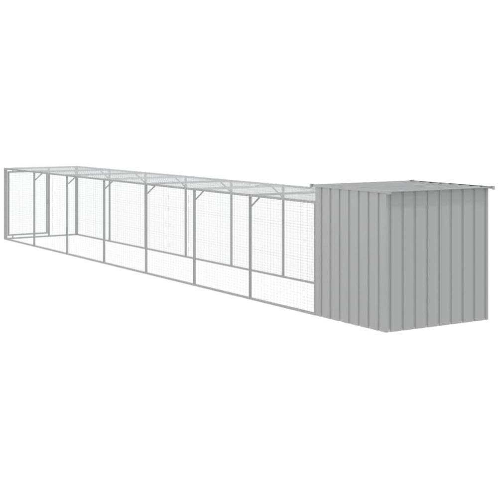 Pollaio Area Corsa Grigio Chiaro 110x813x110 Cm Acciaio Zincato - Foto 7