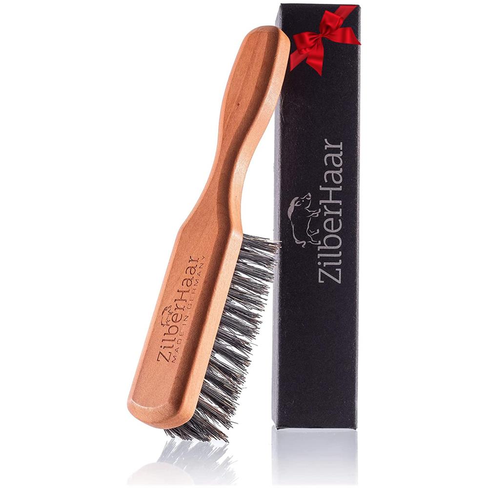 Spazzola Da Barba Di - Setole Di Cinghiale Rigide - Spazzola Per La Cura Della Barba Da Uomo - Raddrizza E Favorisce La Crescita Della Barba - Funziona Con Olio Da Barba E Balsamo Per Ammorbidire La Barba - Per Kit Barba - Lunga 6 Pollici - Foto 1