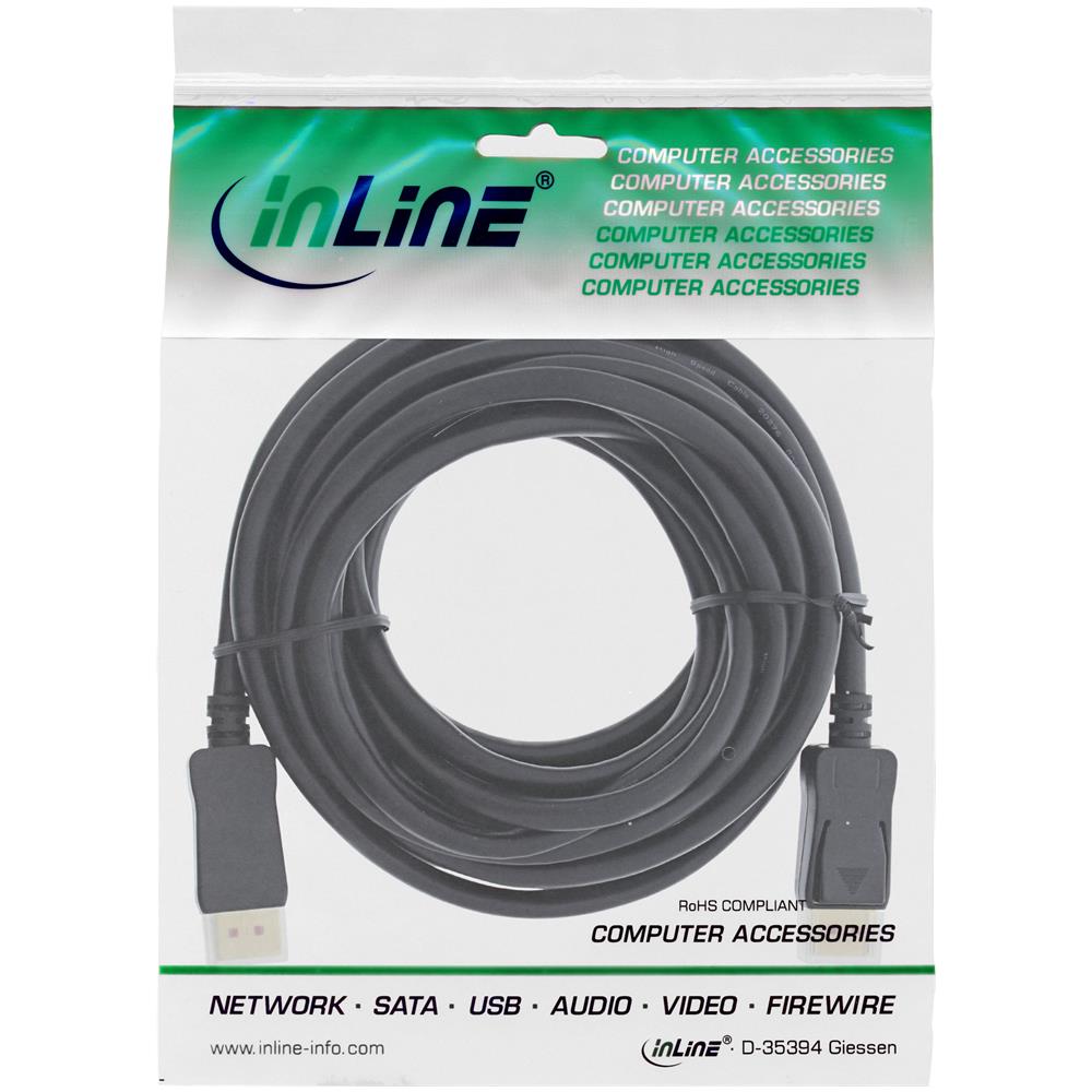 Cavo DisplayPort 1.4 attivo, 8K4K, dorato, nero, 5m - Foto 2