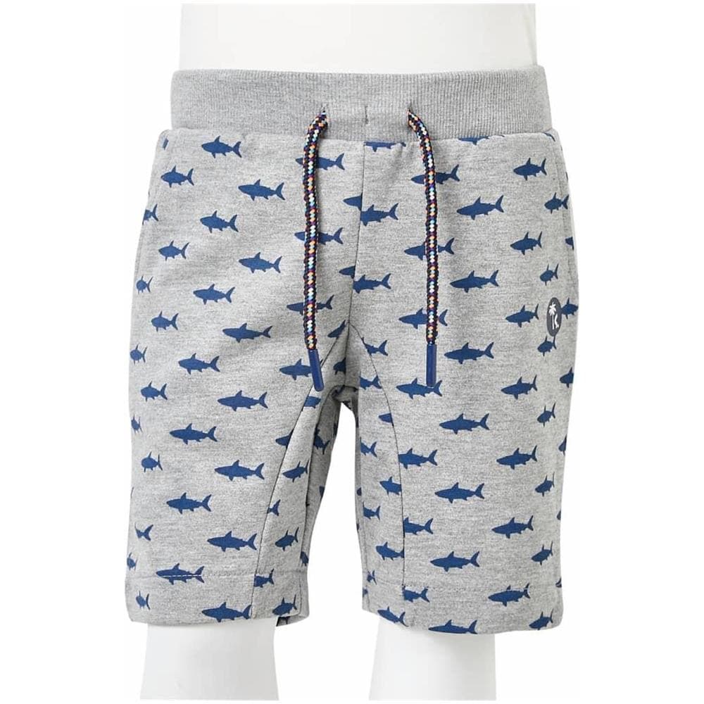 Pantaloncini per Bambini con Coulisse Grigio Chiaro Mélange 116 - Foto 8