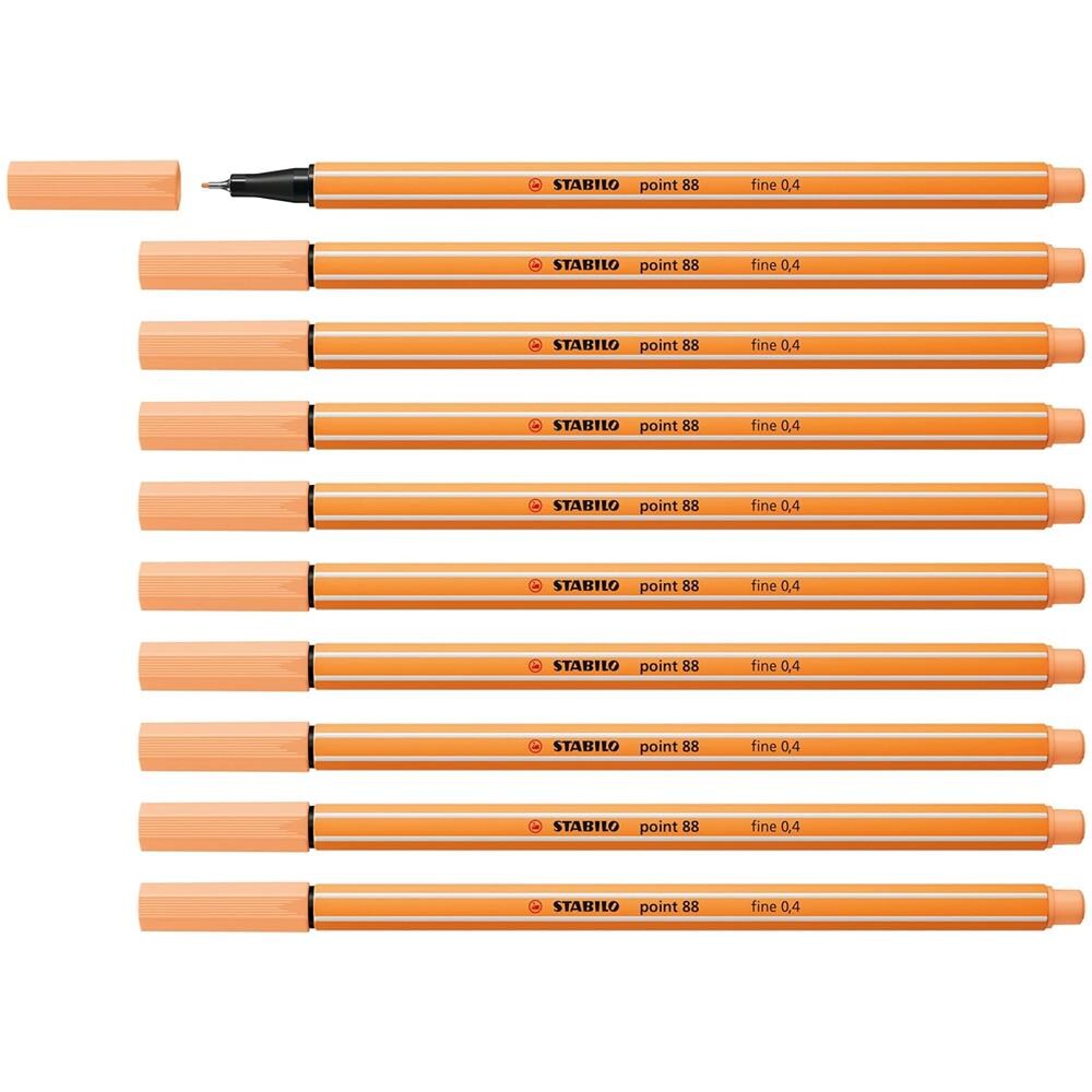 point 88 - Fineliner - Confezione da 10 - Arancione chiaro - Foto 1