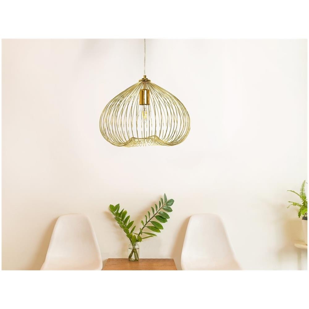 Lampada Da Soffitto In Metallo Color Oro Tordino - Foto 2