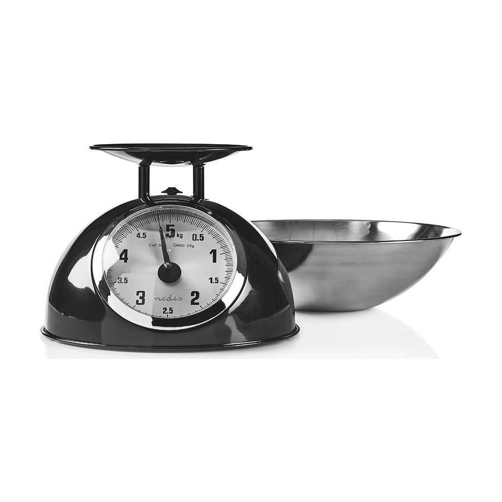 Bilancia Da Cucina Analogica In Acciaio Con Piatto Estraibile 5kg, Nero - Foto 2